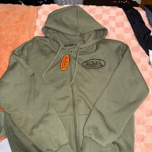 Von Dutch Forest Green Zip-Up